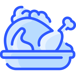 pavo asado icono