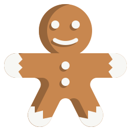 Gingerbread man icon