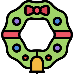 Christmas wreath icon