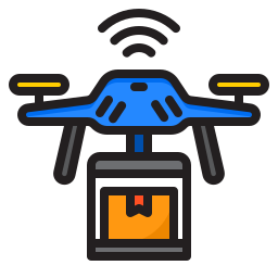 Drone delivery icon