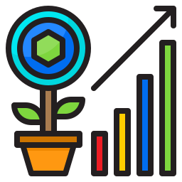 Growth graph icon