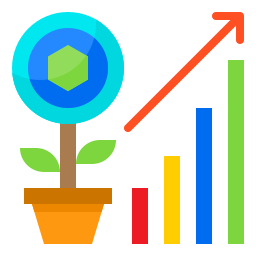 gráfico de crecimiento icono