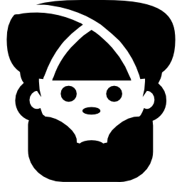 Man face with turban and beard icon