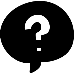 Speech bubble with question mark icon