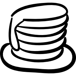 Pancakes with cream icon