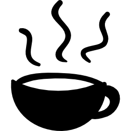 xícara de café com vapor Ícone