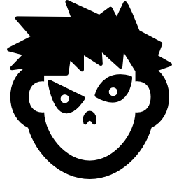 Zombie face icon