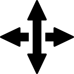 verticale en horizontale pijlen icoon