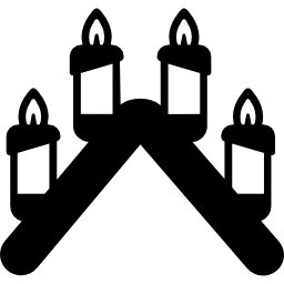 Christmas candles icon