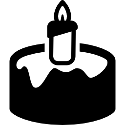 Candle with cake icon