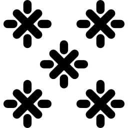 ornamento del fiocco di neve di natale icona
