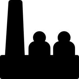 silhouette de travailleurs d'usine Icône