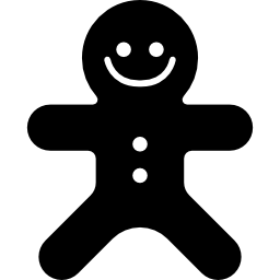 Christmas gingerbread man icon