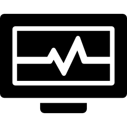 elettrocardiogramma sullo schermo icona