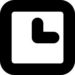vierkante klok icoon