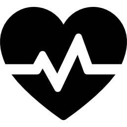 Heart with electrocardiogram icon