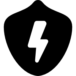 badge avec éclair Icône