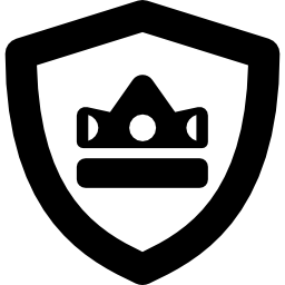 Щит с короной иконка