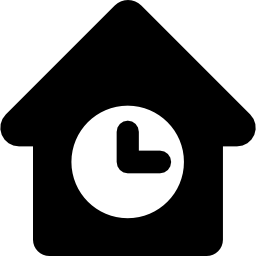 casa con orologio icona