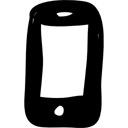 smartphone con pantalla en blanco icono