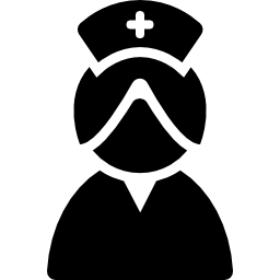 infirmière, silhouette Icône