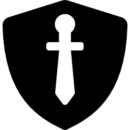 Shield with sword icon