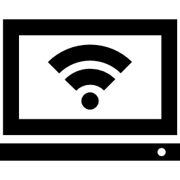 tv con señal wifi icono