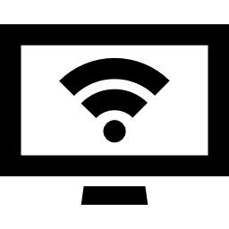 schermo con segnale wifi icona