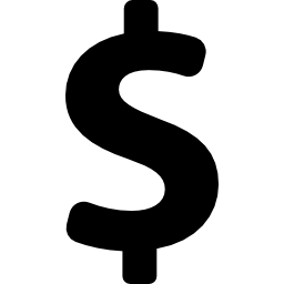 símbolo de dólar icono