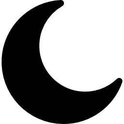 Crescent moon phase icon