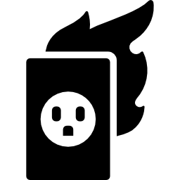 Socket fire risk icon