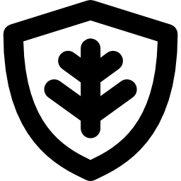 scudo con ramoscello icona