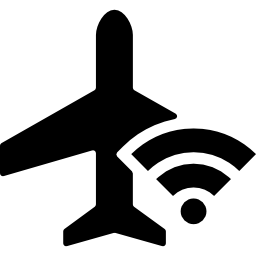 Самолет и сигнал wi-fi иконка