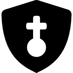 tarcza z krzyżem ikona