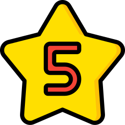vijf sterren icoon