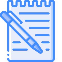 Ручка и бумага иконка