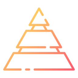 grafico a piramide icona