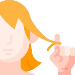 Picking hair icon