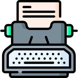 máquina de escribir icono