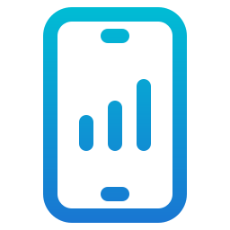 Mobile analytics icon