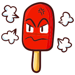 Angry face sticker