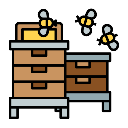 pudełko z pszczołami ikona
