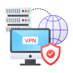 red privada virtual icono