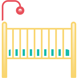 Baby crib icon