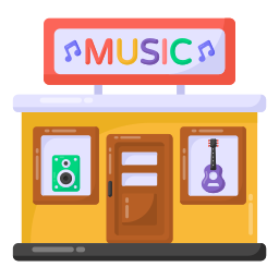 negozio di musica icona