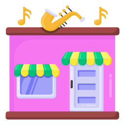 tienda de música icono