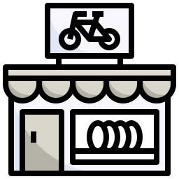 loja de bicicleta Ícone
