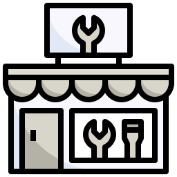 tienda de reparacion icono