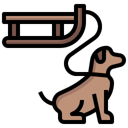 trineo de perros icono