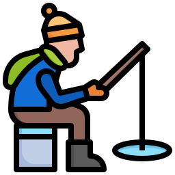 Ice fishing icon